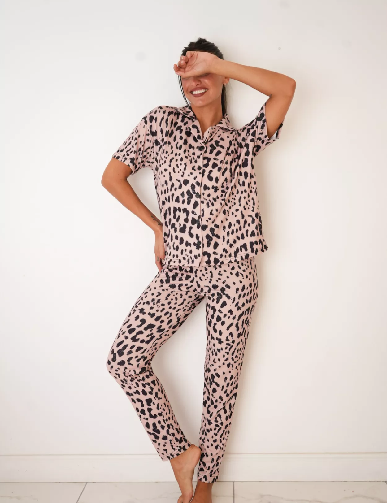 Pijama Camisero Animal Print