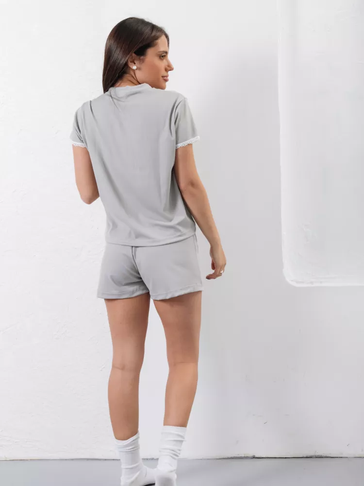 (Ultima Unidad talle XL ) Pijama Kravia Gris - Imagen 4