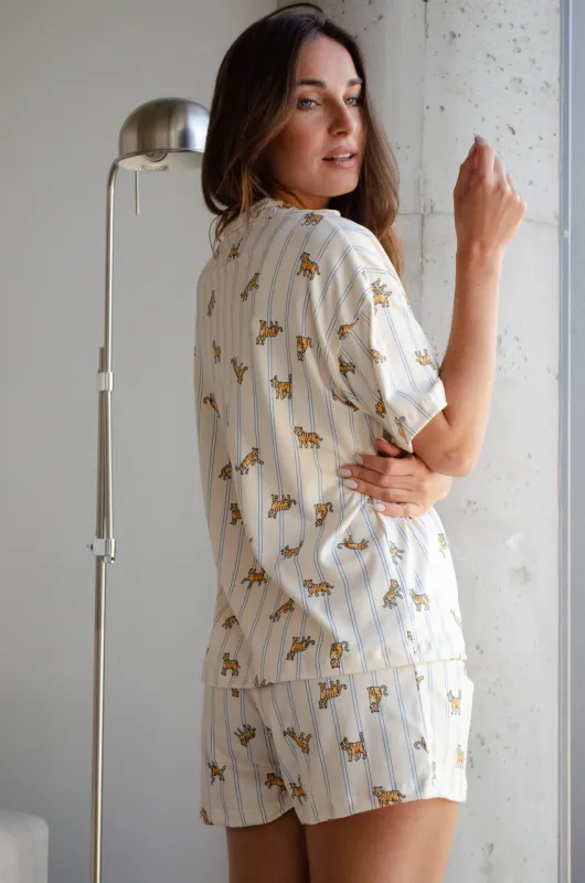 Pijama Camisero Quíos Tigres - Imagen 4