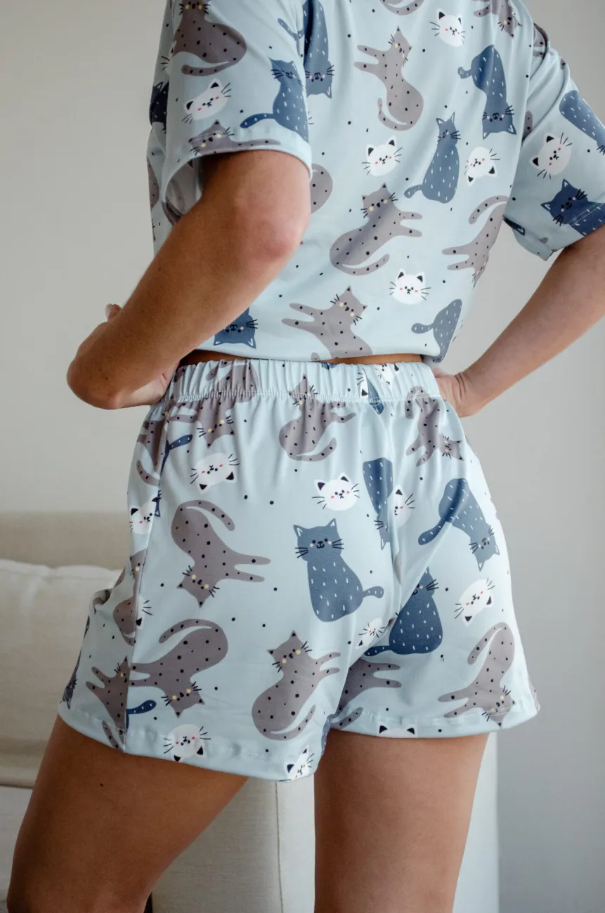 PREVENTA Pijama Camisero Gatitos - Imagen 5