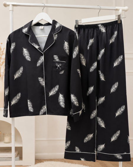 Camisero Plumas Black Sedoso