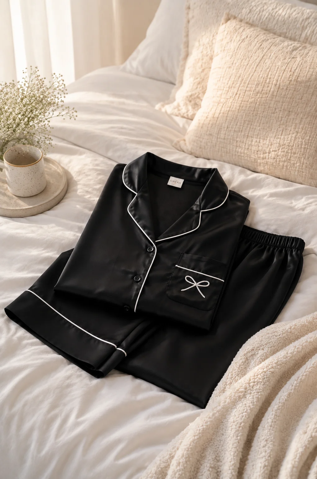 Camisero de Seda Total Black - Imagen 2