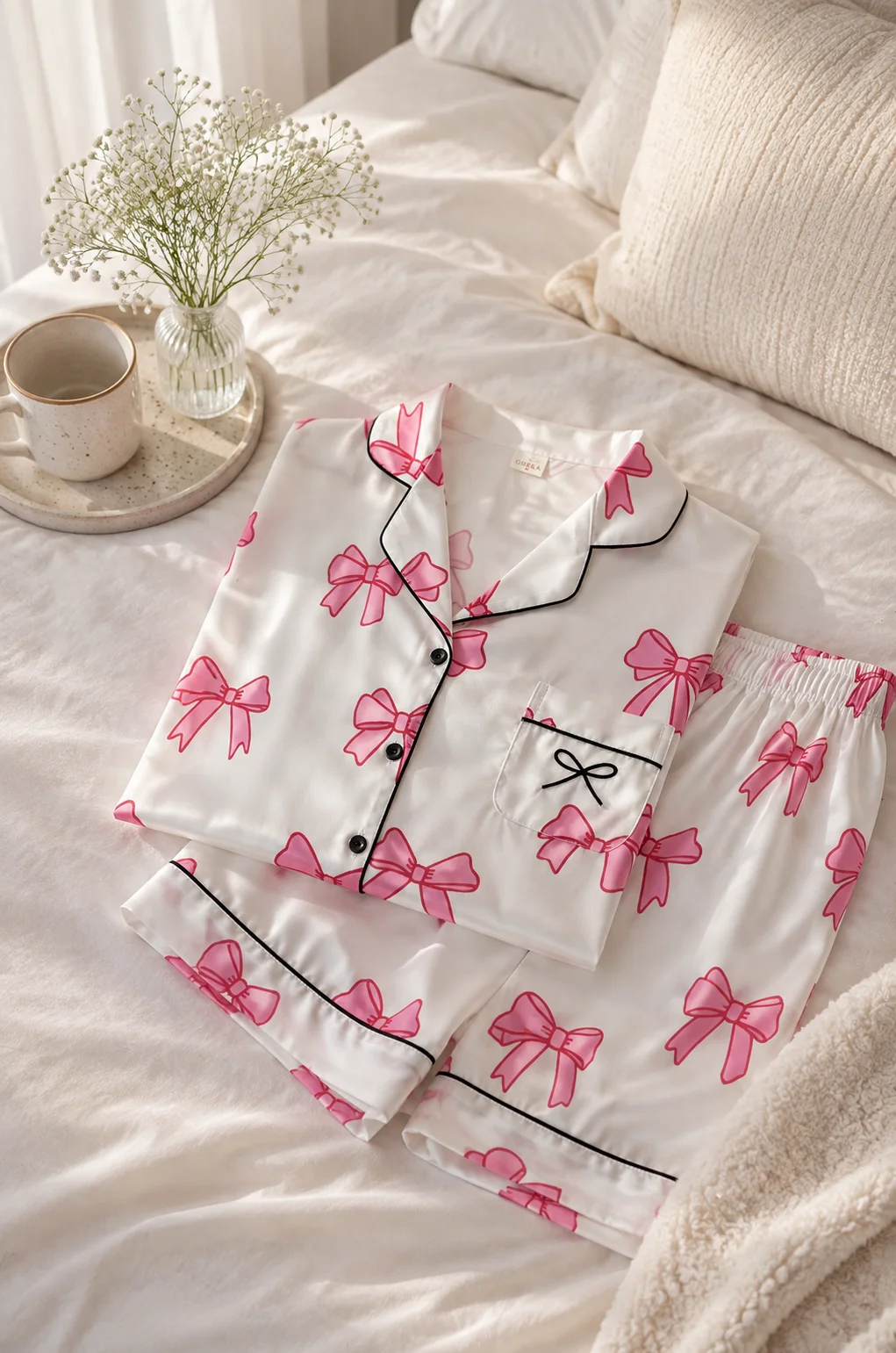 Pijama Camisero Moño Corto - Imagen 2