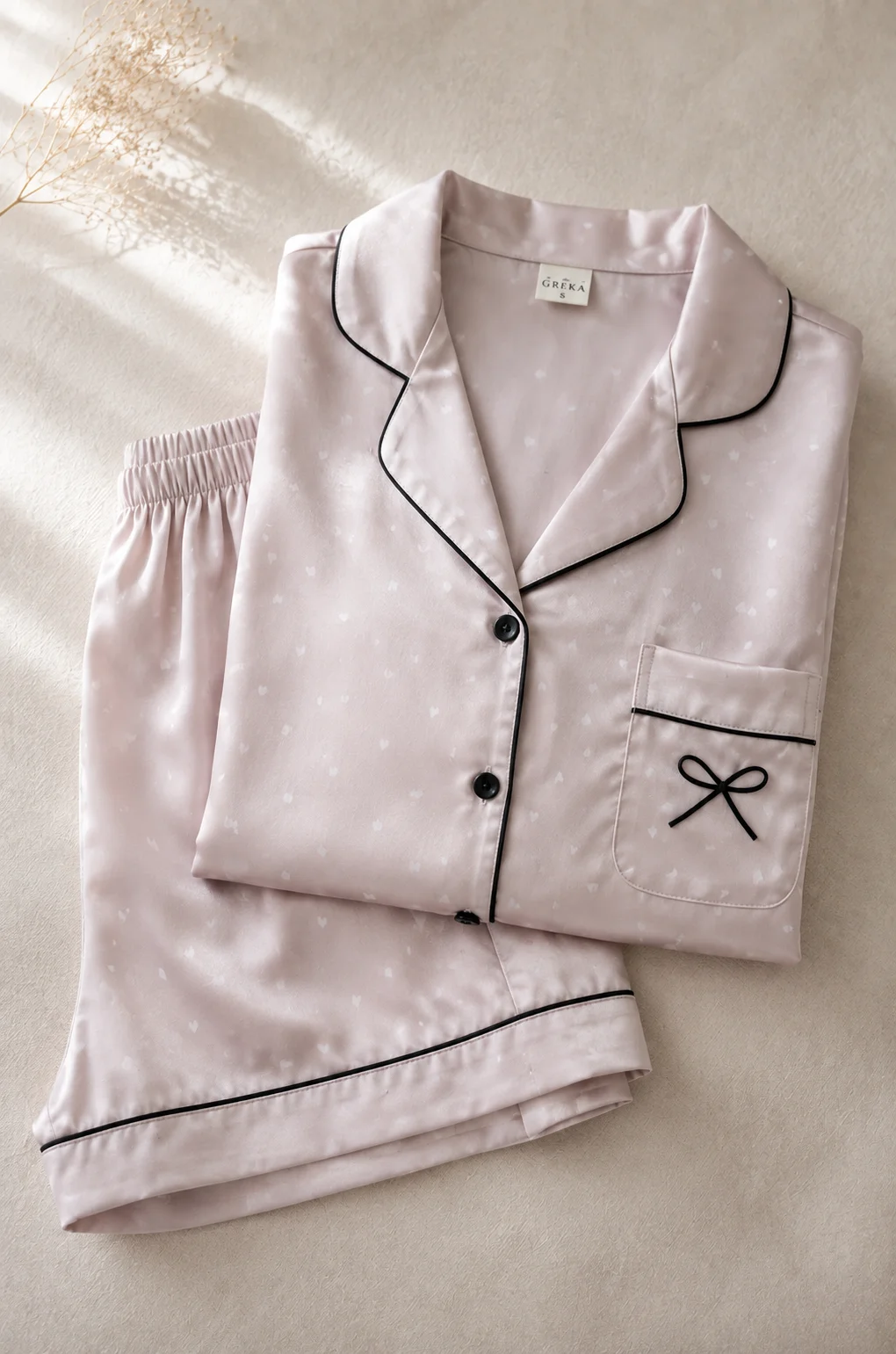 Pijama Camisero Corazones Petit Corto - Imagen 3