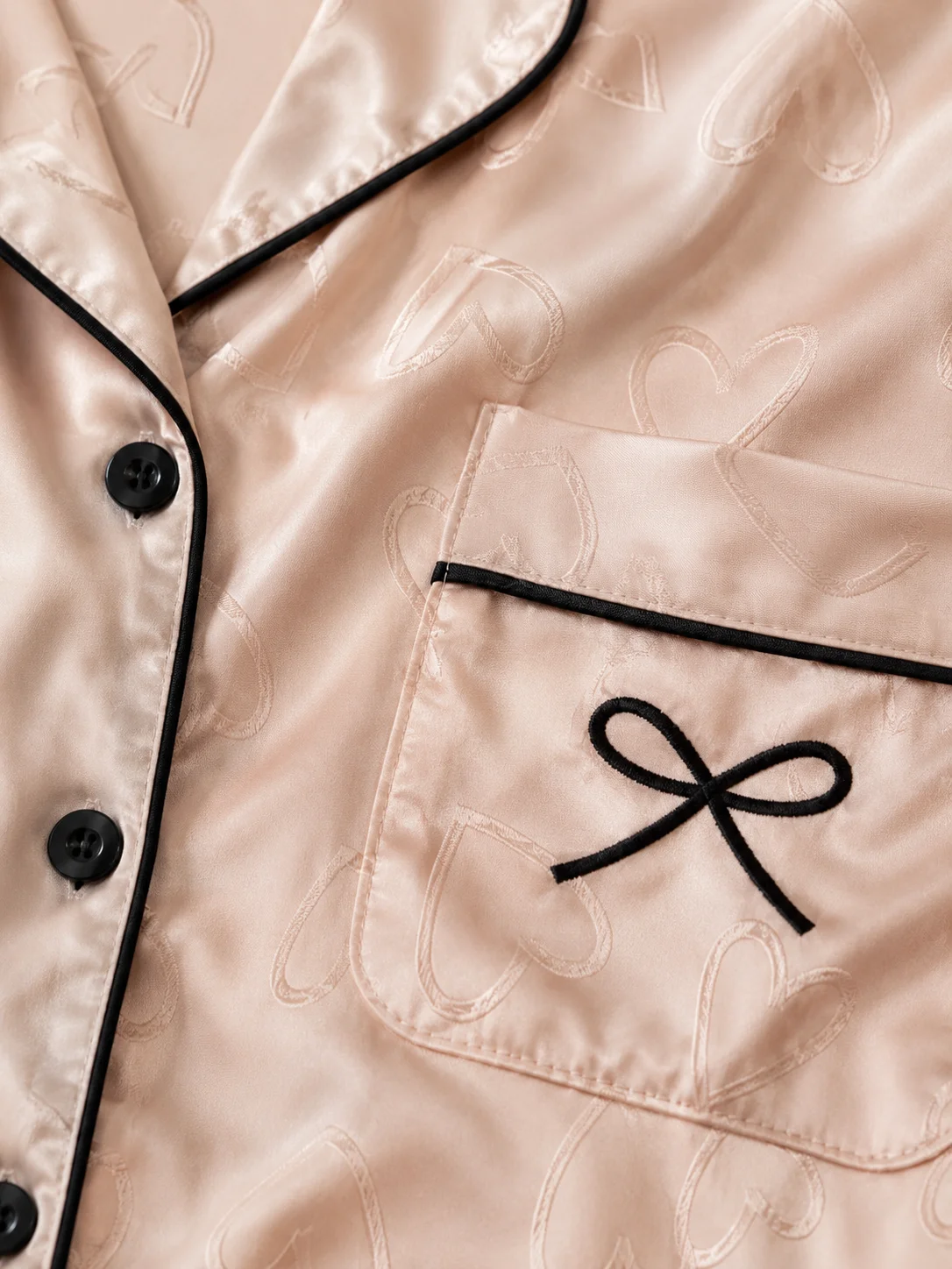 Camisero de Seda Coral Corazones - Imagen 2