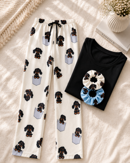 COMBO SALCHI pantalón + remera + scrunchies
