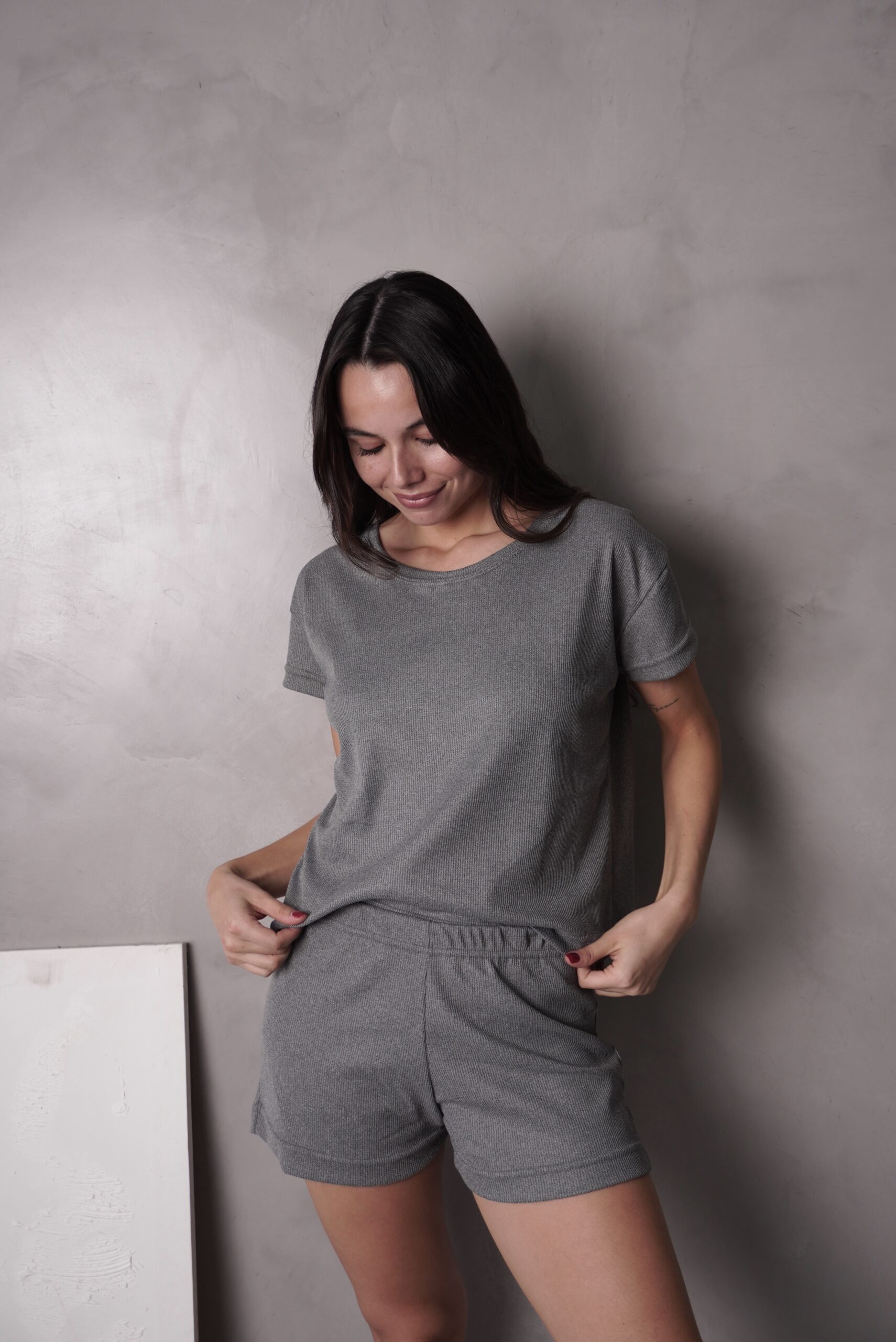 Pijama Waffle Gris - Imagen 4