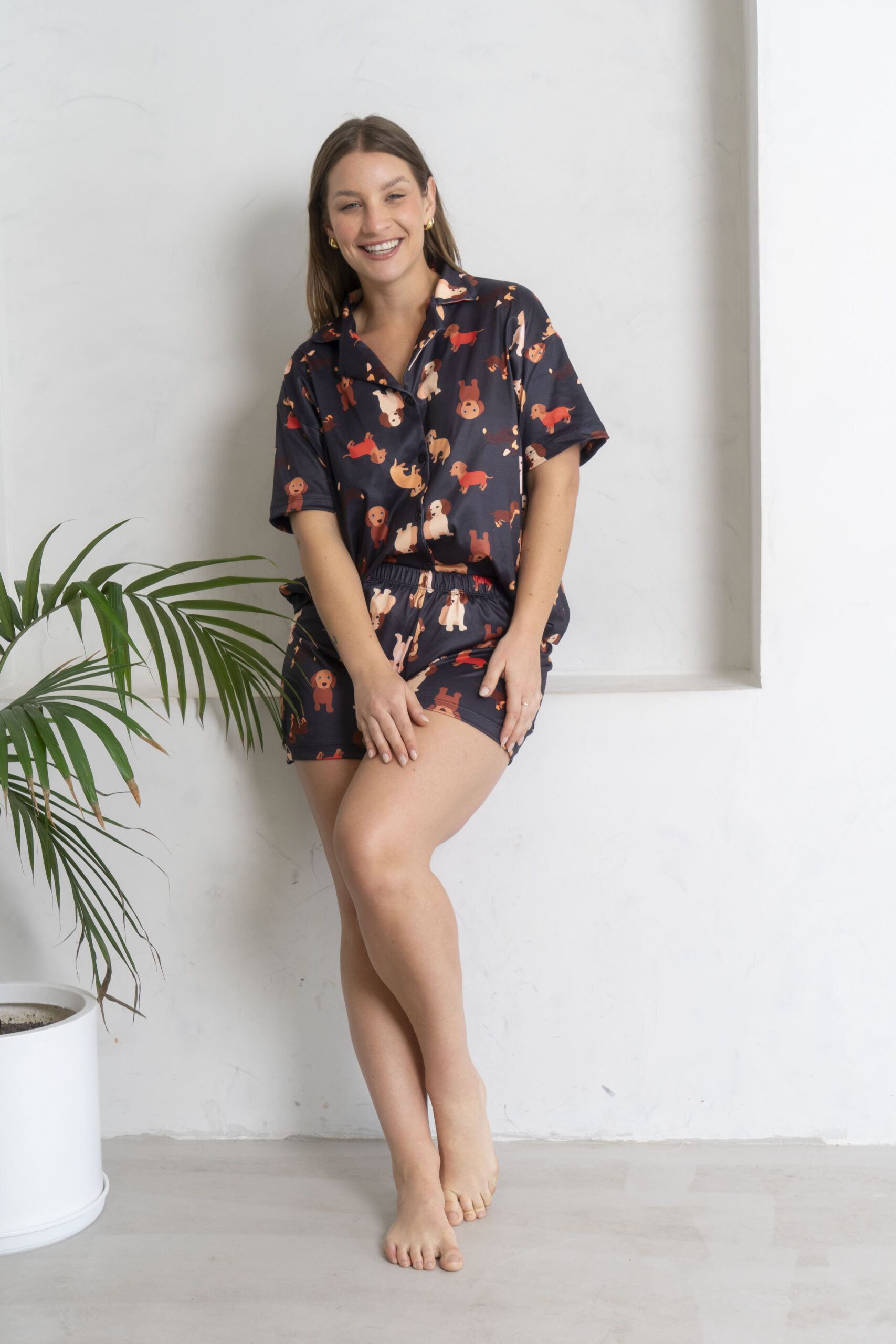 Pijama Camisero Grecia Perritos - Imagen 3