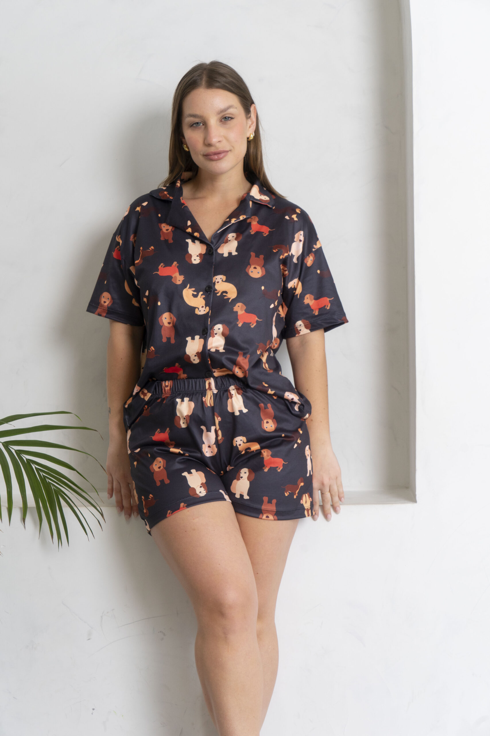 Pijama Camisero Grecia Perritos