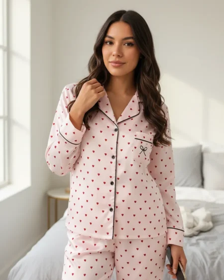 Camisero de Seda Corazones