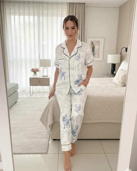 Pijama Bulldog Saten Camisero