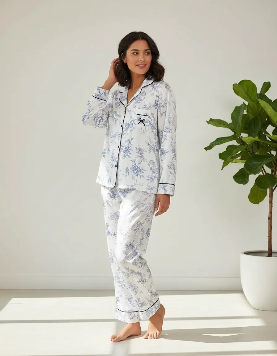 Camisero de Seda Naturaleza Celeste - Imagen 5