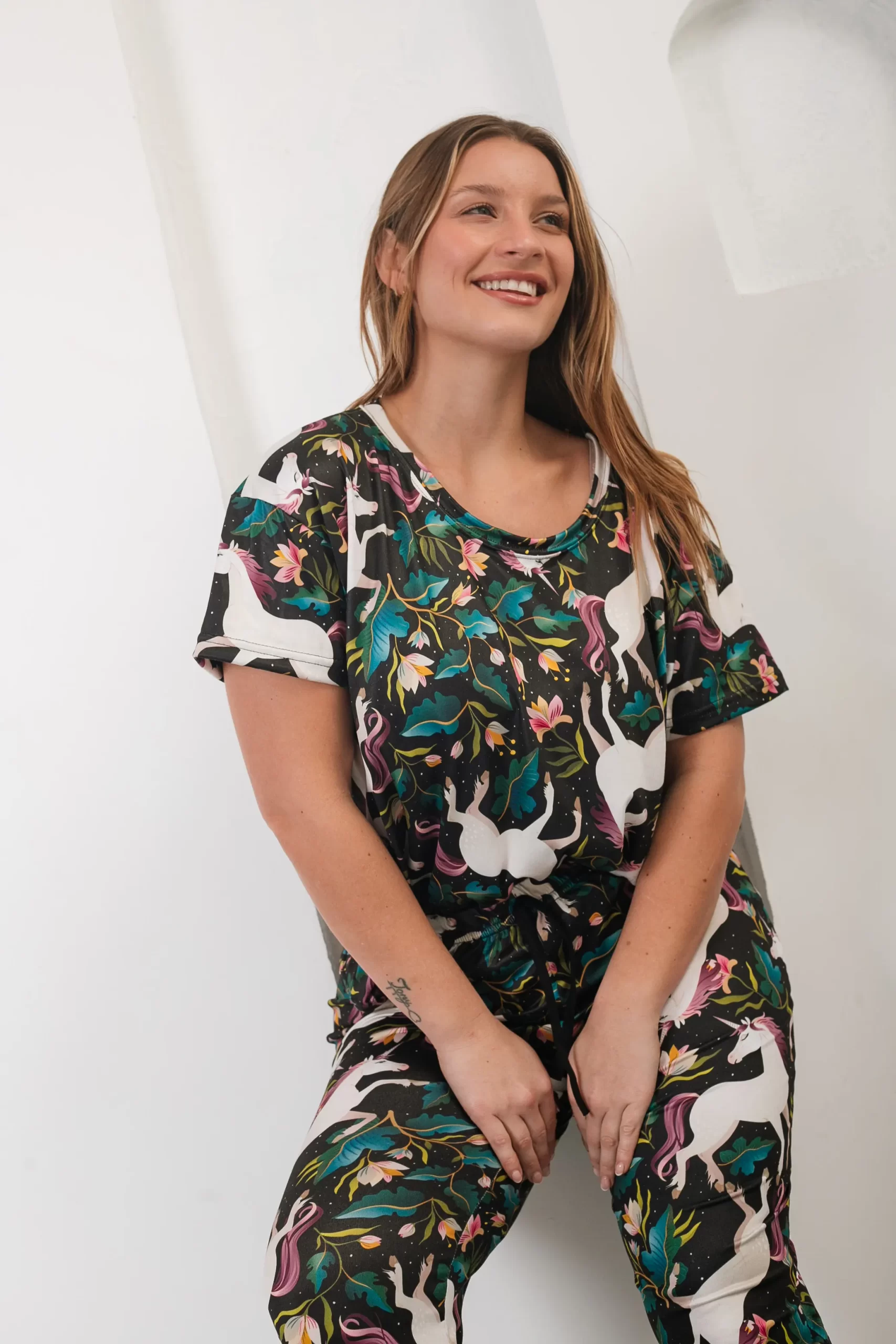 (Ultimas Unidades Talle S) Pijama Siros Unicornios - Imagen 2